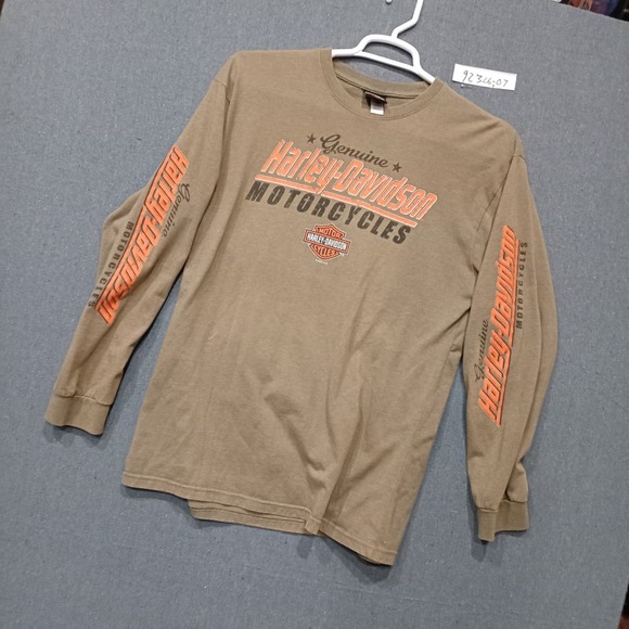 Harley-Davidson Other - Harley-Davidson Mens Long Sleeve Graphic T-Shirt Tan Dothan Alabama Eagle L